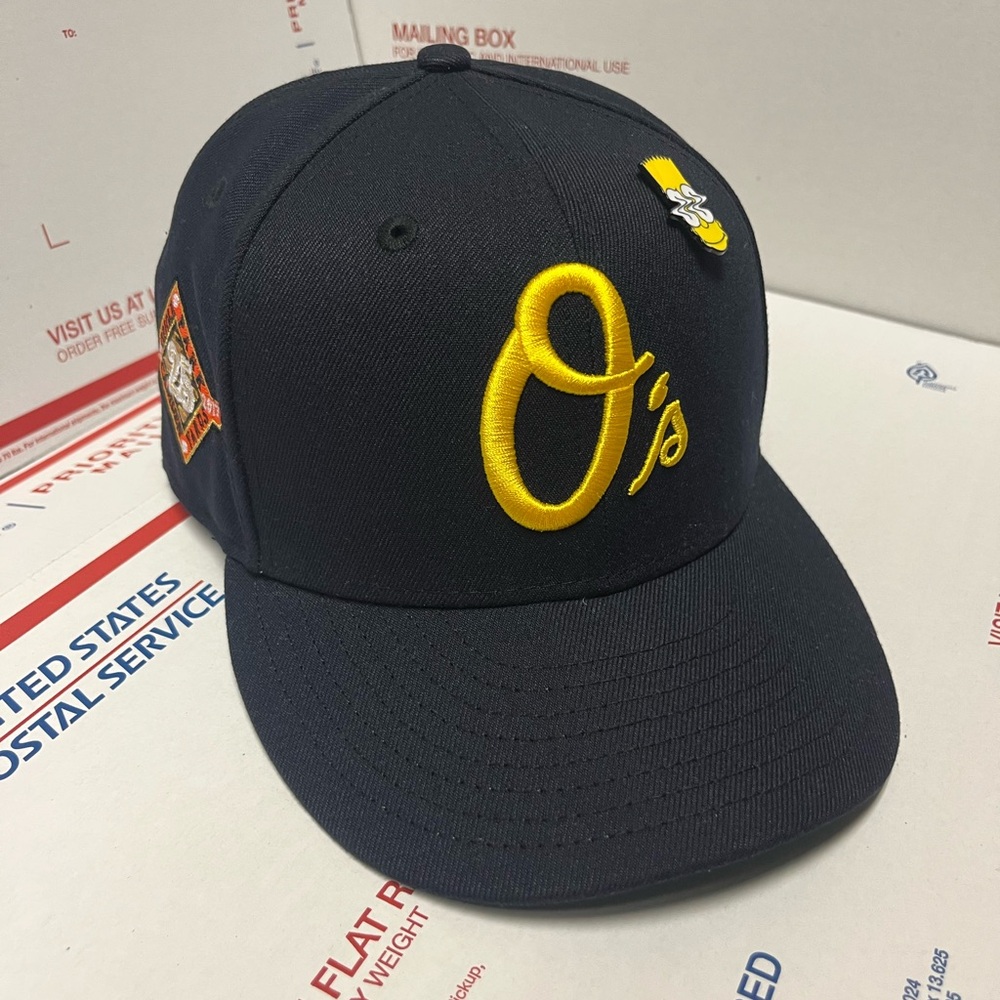 DEEP OCEAN GOLD BALTIMORE ORIOLES 25TH ANNIVERSARY STADIUM PATCH ALTERNATE HAT